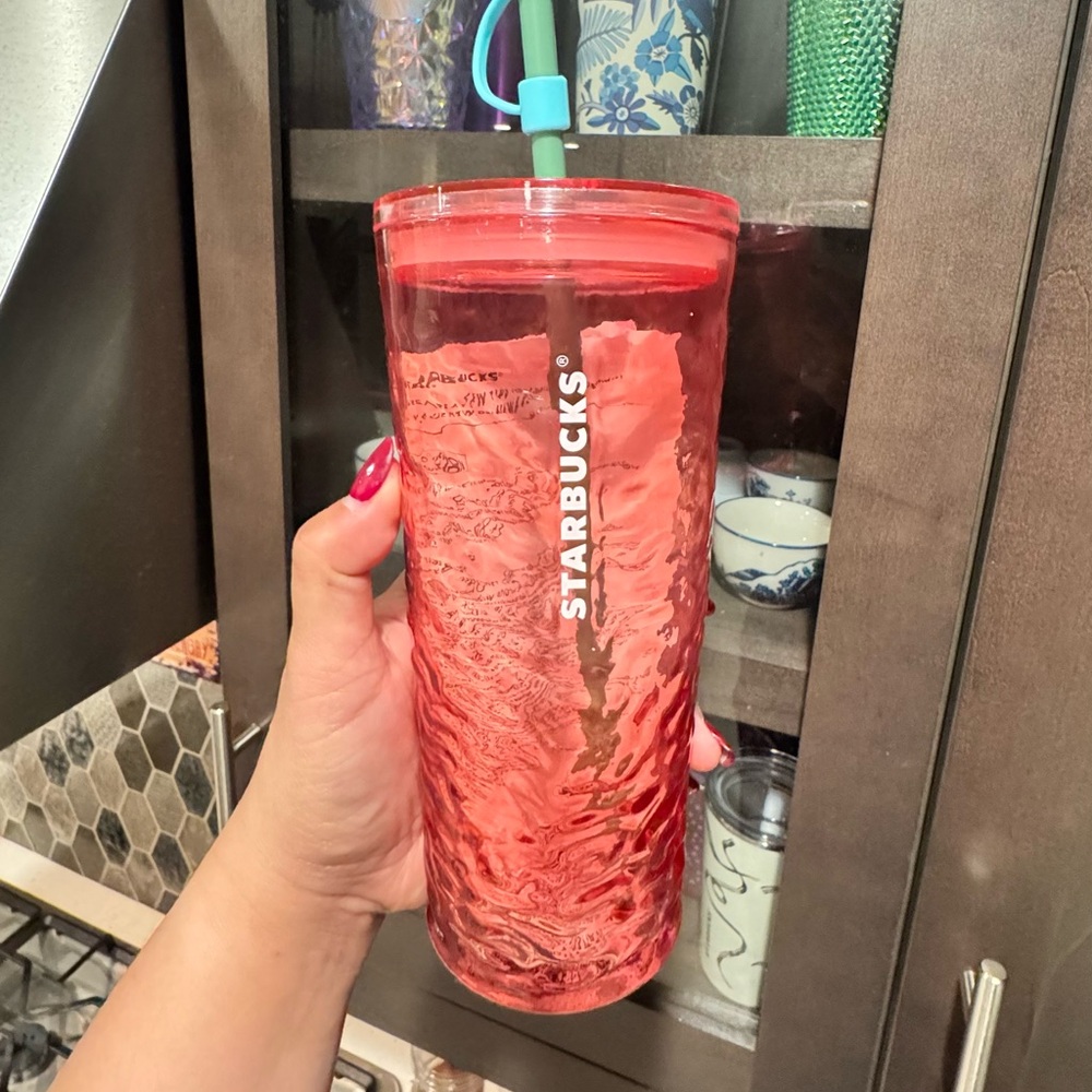 Starbucks Crimson Textured Tumbler with Straw
